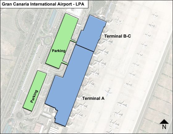 Gran Canaria LPA car park map