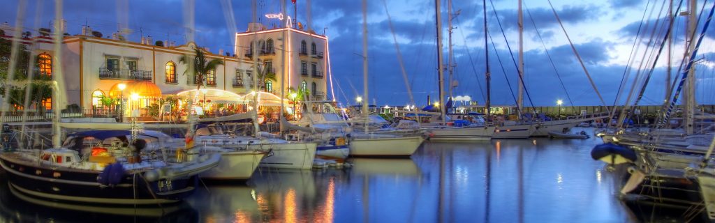 Sunset in Puerto de Mogan, Gran Canaria, Spain